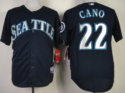 Seattle Mariners #22 Robinson Cano 2014 Navy Blue Jersey 