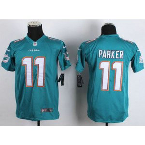 2015 Draft Nike Dolphins 11 DeVante Parker Aqua Green Team Color Youth Stitched NFL Jersey