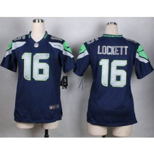2015 Draft Nike Seahawks 16 Tyler Lockett Steel Blue Team Color Women Stitched NFL  Jersey