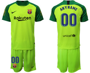 2019-20 Barcelona Customized Fluorescent Green Goalkeeper Soccer Jersey