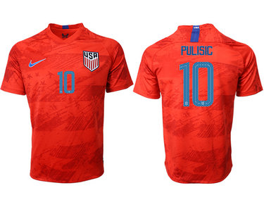 2019-20 USA 10 PULISIC Away Thailand Soccer Jersey