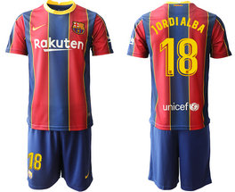 2020-21 Barcelona 18 JORDIALBA Home Soccer Jersey