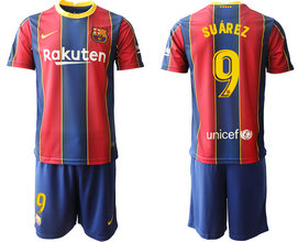 2020-21 Barcelona 9 SUAREZ Home Soccer Jersey
