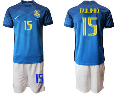 2020-21 Brazil 15 PAUL INHO Away Soccer Jersey 2020-21 Brazil 15 PAUL INHO Away Soccer Jersey