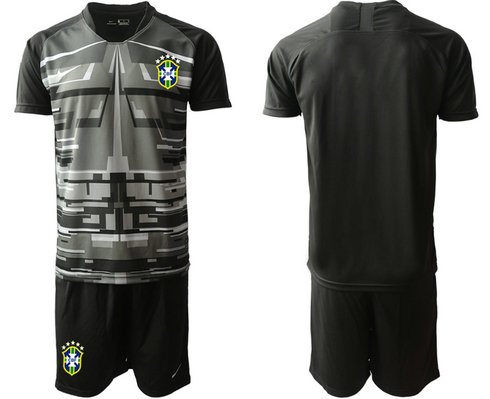 2020-21 Brazil Black Goalkeeper Soccer Jersey 2020-21 Brazil Black Goalkeeper Soccer Jersey