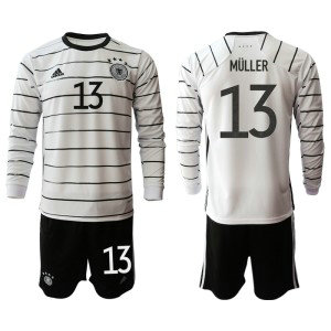 2020-21 Germany 13 Muller Home Long Sleeve Soccer Men Jersey