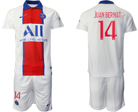 2020-21 Paris Saint-Germain 14 JUAN BERNAT Away Soccer Jersey