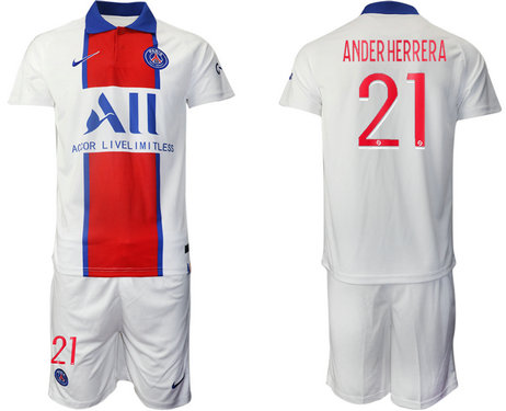 2020-21 Paris Saint-Germain 21 ANDER HERRERA Away Soccer Jersey