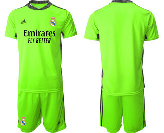 2020-21 Real Madrid Fluorescent Green Goalkeeper Soccer Jersey