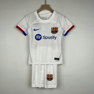 2023_24 Barcelona Away Soccer Kids Jersey