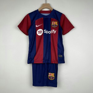 2023_24 Barcelona Home Soccer Kids Jersey