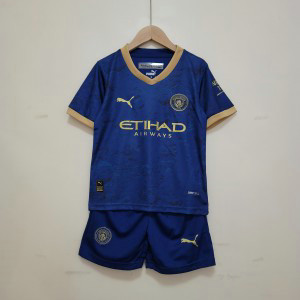 2023_24 Manchester City Blue Soccer Kids Jersey