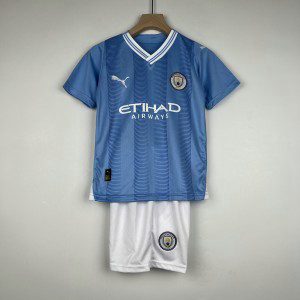 2023_24 Manchester City Home Soccer Kids Jersey