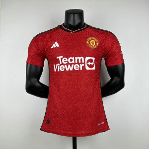 2023_24 Manchester United Home Player Version Soccer Men Jersey