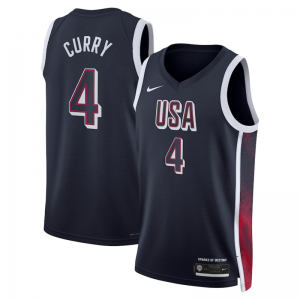 2024 Team USA 4 Curry Blue Jersey
