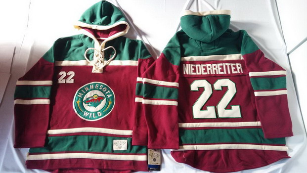 Old Time Hockey Minnesota Wild #22 Nino Niederreiter Red Hoodie
