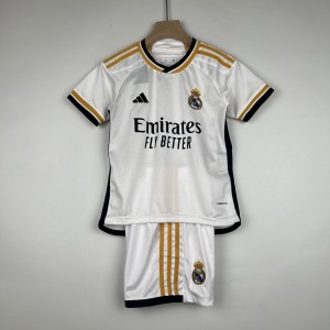 23-24 kids kit Real Madrid home Jersey