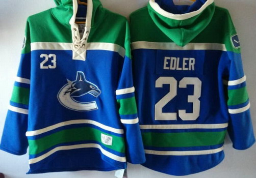 Old Time Hockey Vancouver Canucks #23 Alexander Edler Blue Hoodie