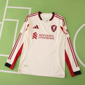 25-26 Liverpool Away Long sleeved Jersey Player Version Slim Fit(Run Smaller) S-4XL