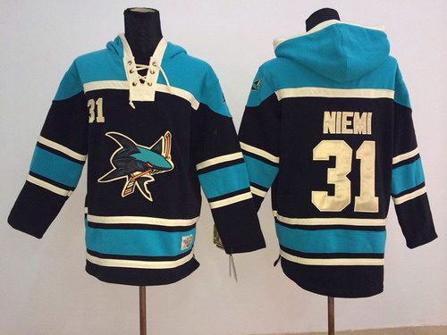 Old Time Hockey San Jose Sharks #31 Antti Niemi Black Hoodie