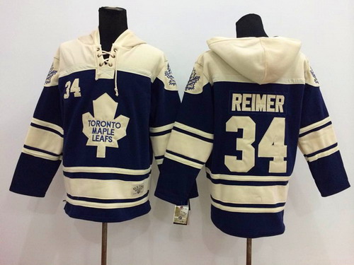 Old Time Hockey Toronto Maple Leafs #34 Navy Blue Hoodie
