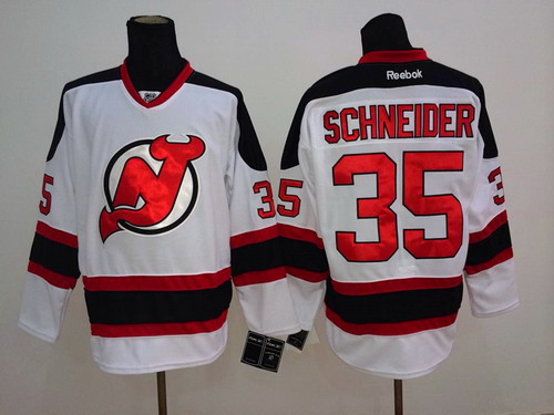 New Jersey Devils #35 Cory Schneider White Jersey