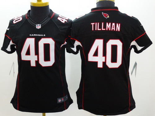 Nike Arizona Cardinals #40 Pat Tillman Black Limited Womens Jersey