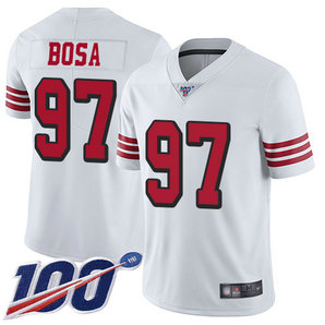 49ers #97 Nick Bosa White Rush Men's Stitched Football Limited