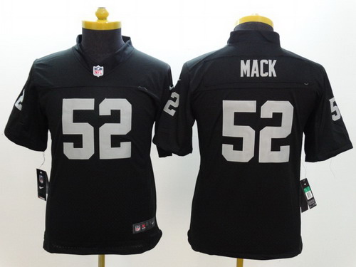 Nike Oakland Raiders #52 Khalil Mack Black Limited Kids Jersey