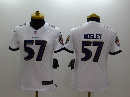 Nike Baltimore Ravens #57 C.J. Mosley 2013 White Limited Womens Jersey