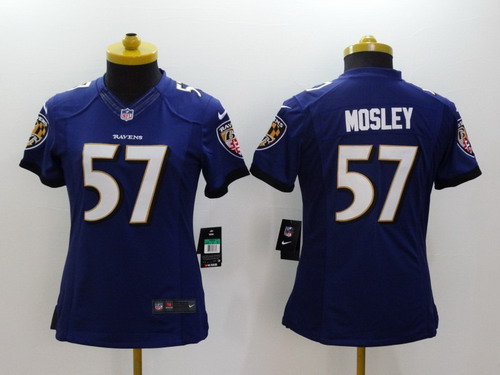 Nike Baltimore Ravens #57 C.J. Mosley 2013 Purple Limited Womens Jersey
