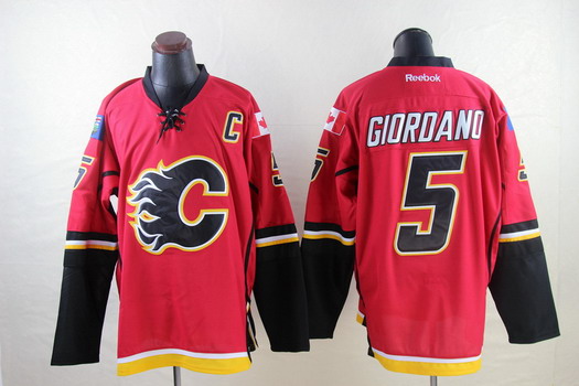 Calgary Flames #5 Mark Giordano Red Jersey