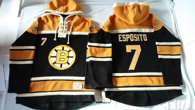 Old Time Hockey Boston Bruins #7 Phil Esposito Black Hoodie
