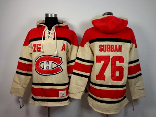 Old Time Hockey Montreal Canadiens #76 P. K. Subban Cream Hoodie
