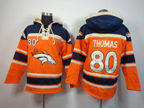 Denver Broncos #80 Julius Thomas 2014 Orange Hoodie
