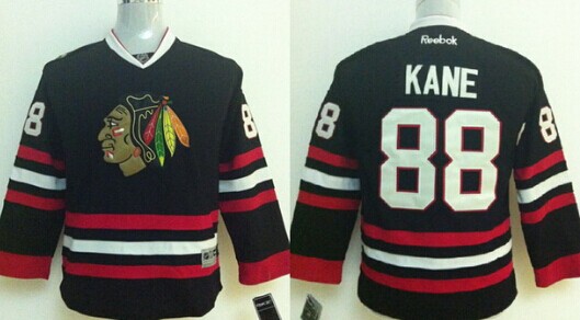 Chicago Blackhawks #88 Patrick Kane Black Kids Jersey