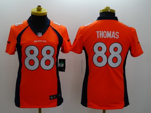 Nike Denver Broncos #88 Demaryius Thomas 2013 Orange Limited Womens Jersey 