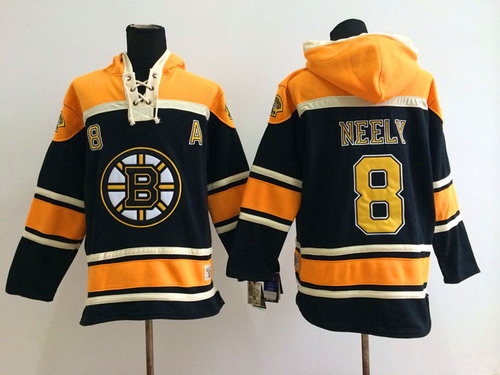 Old Time Hockey Boston Bruins #8 Cam Neely Black Hoodie