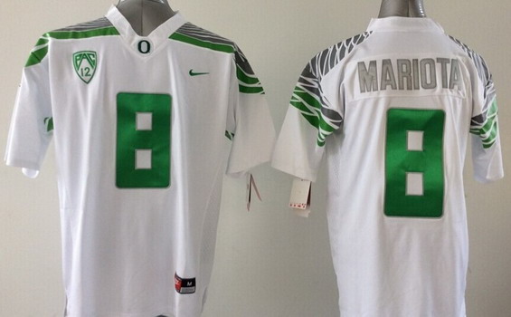 Oregon Ducks #8 Marcus Mariota 2014 White Limited Kids Jersey