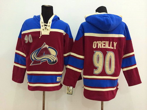 Old Time Hockey Colorado Avalanche #90 Ryan O'Reilly Red Hoodie