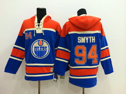 Old Time Hockey Edmonton Oilers #94 Ryan Smyth Royal Blue Hoodie
