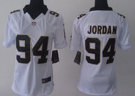 Nike New Orleans Saints #94 Cameron Jordan White Limited Womens Jersey