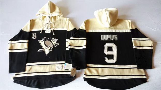 Old Time Hockey Pittsburgh Penguins #9 Pascal Dupuis Black Hoodie