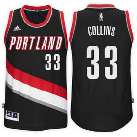Adidas Blazers 33 Zach Collins Black 2017 NBA Draft Men Jersey
