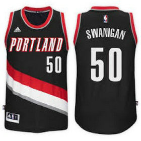 Adidas Blazers 50 Caleb Swanigan Black 2017 NBA Draft Men Jersey