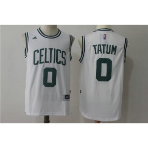 Adidas Boston Celtics Jayson Tatum 0 White 2017 NBA Draft Men Jersey