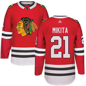 Adidas Chicago Blackhawks #21 Stan Mikita Stitched Red Home Authentic NHL Jersey