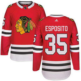 Adidas Chicago Blackhawks #35 Tony Esposito Stitched Red Home Authentic NHL Jersey