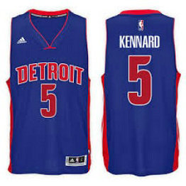 Adidas Detroit Pistons 5 Luke Kennard Blue 2017 NBA Draft Men Jersey