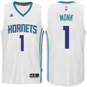 Adidas Hornets 1 Malik Monk Home White 2017 NBA Draft Men Jersey
